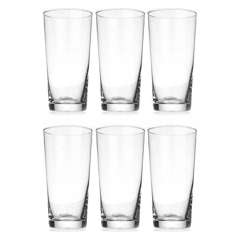 KROSNO - Vasos Altos Set 6 Vidrio Cono 350ml Krosno