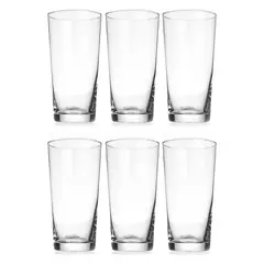 KROSNO - Vasos Altos Set 6 Vidrio Cono 350ml