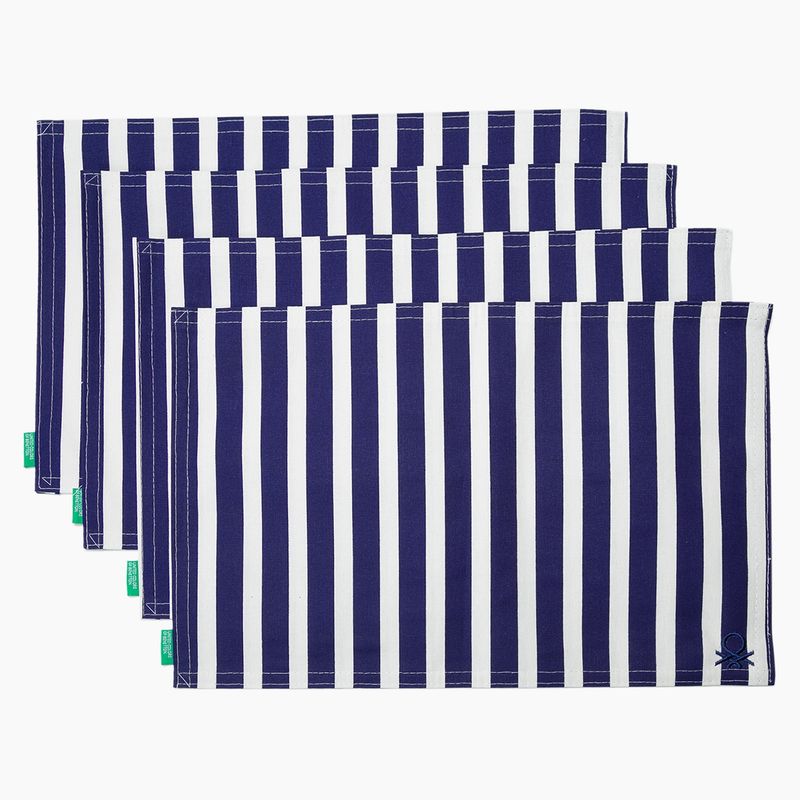 BENETTON - Set 4 Individuales Coated Azul Benetton