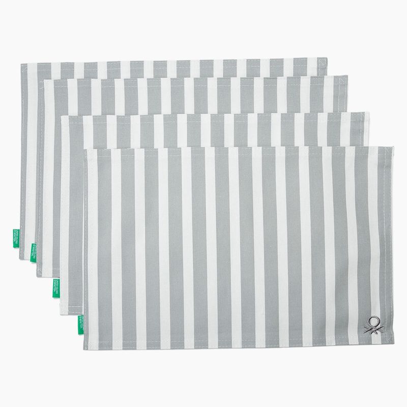 BENETTON - Set 4 Individuales Coated Gris Benetton