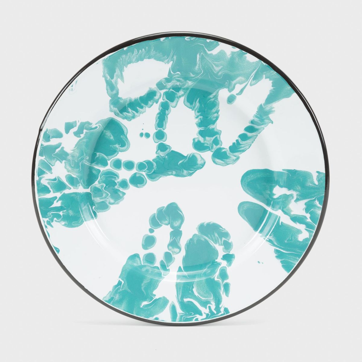 ROBERTA ALLEN - Plato Hondo Enamelled Brush Turquesa 24 Cm Roberta Allen