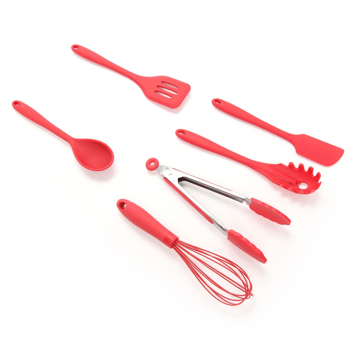 MICA - Set de Utensilios de Cocina Mica Silicona Cherry 6 Piezas