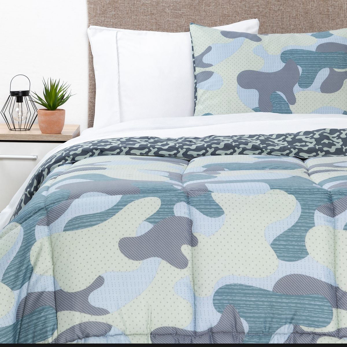 MICA KIDS - Plumón + Juego de sábanas infantil Camuflaje