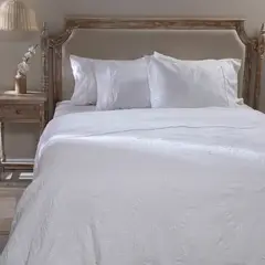 ROBERTA ALLEN - Cubrecama Liso Algodón Valentina Blanco