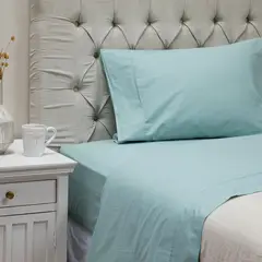 TEXTIL VIÑA - Juego de Sábanas Polialgodón 180 Hilos Beige
