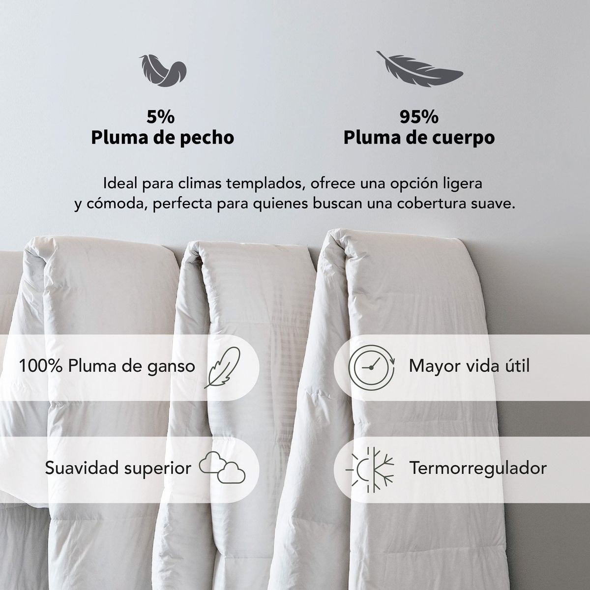 BASEMENT HOME - Plumón King Basement Home 5% Pluma de Pecho