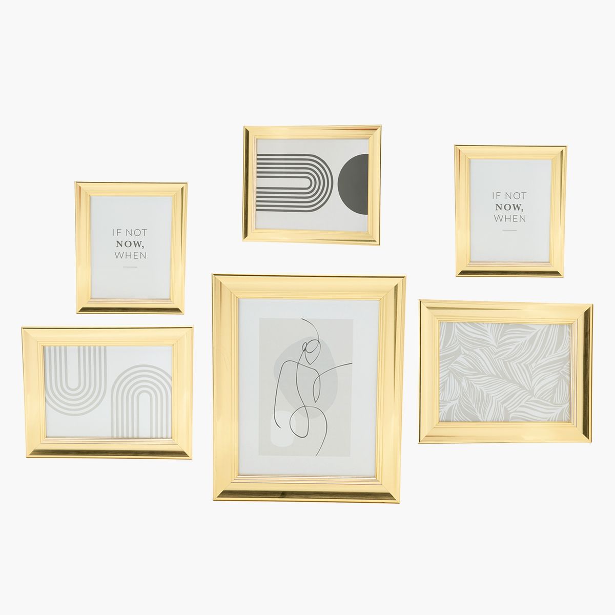 MICA - Set de Marcos para Fotos Mica Dorado 6 Unidades