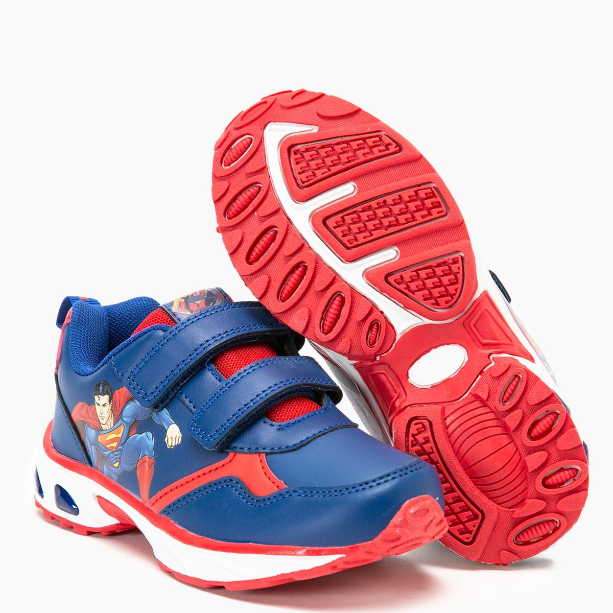 WARNER BROS - Zapatilla con Luces Niño Azul Warner Superman