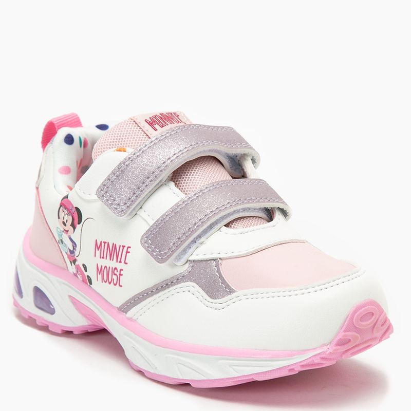 DISNEY - Zapatilla con Luces Niña Rosada Disney Minnie