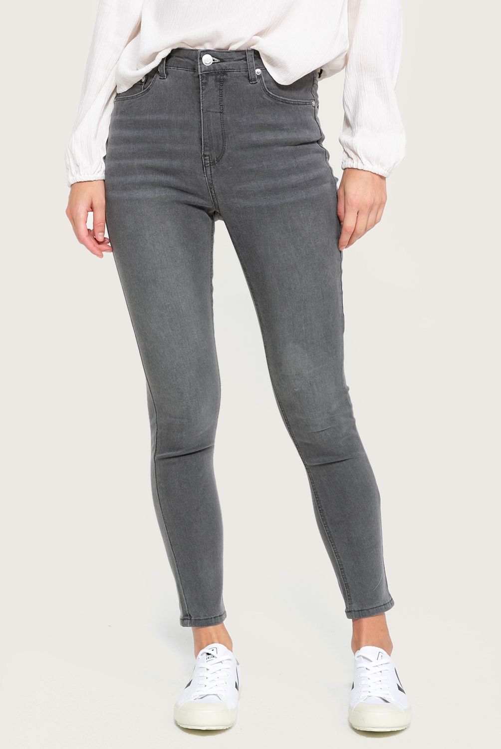 BASEMENT - Jeans Skinny Tiro Medio Mujer