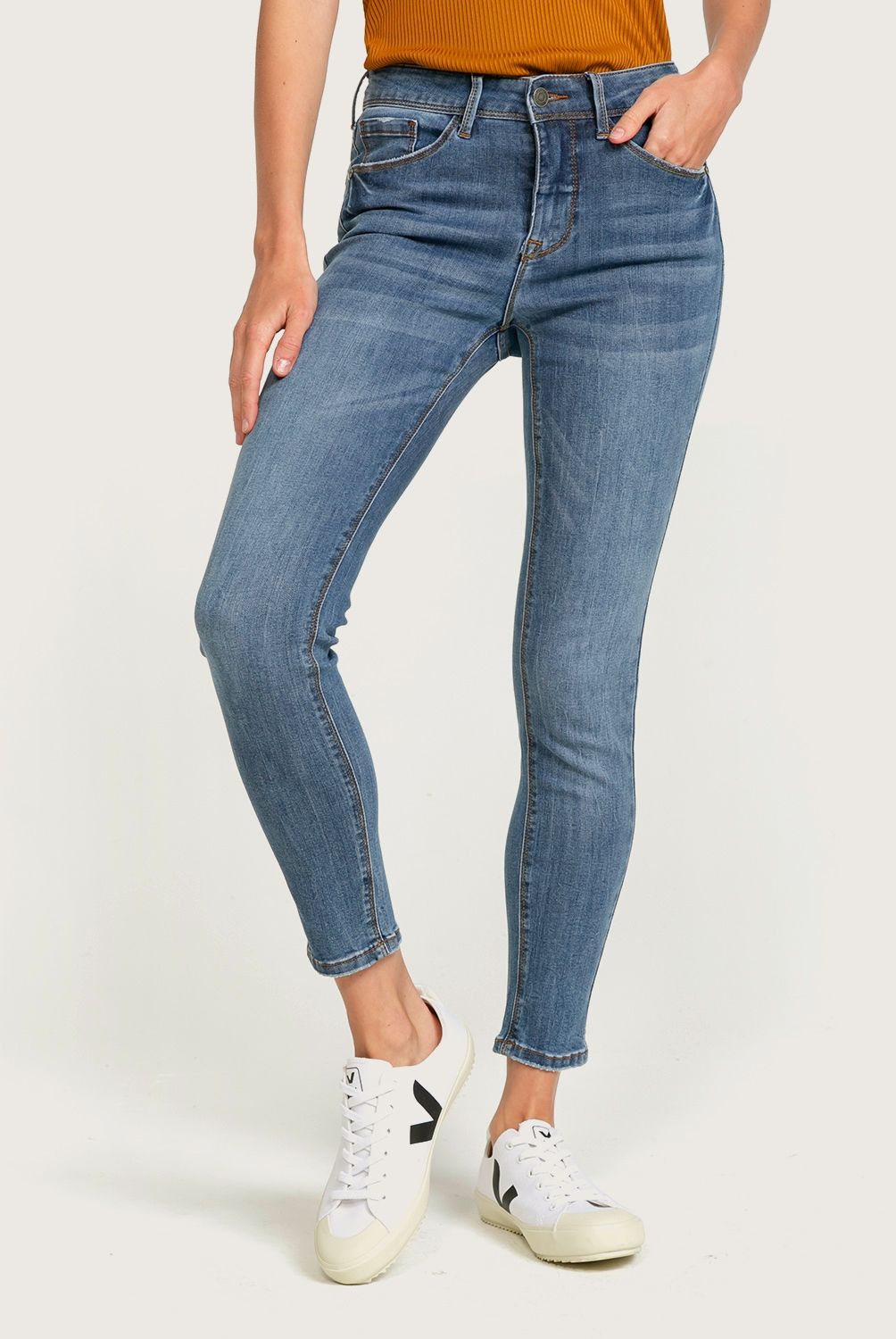 BASEMENT - Jeans Leggins Tiro Alto Mujer