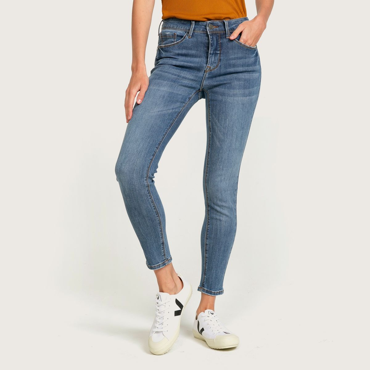 BASEMENT - Jeans Leggins Tiro Alto Mujer