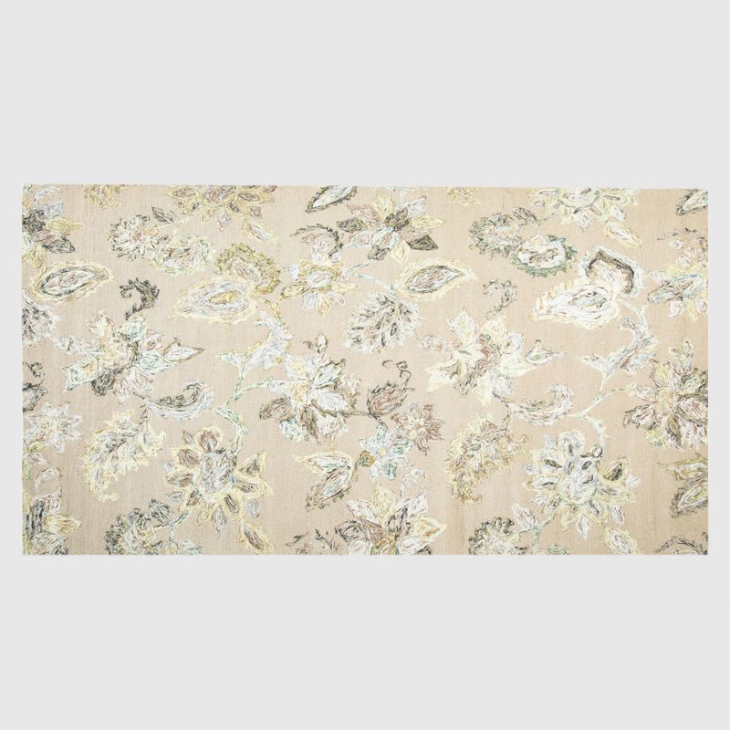BASEMENT HOME - Alfombra Basement HomeDecorativa Floral Lana 200x290cm Beige