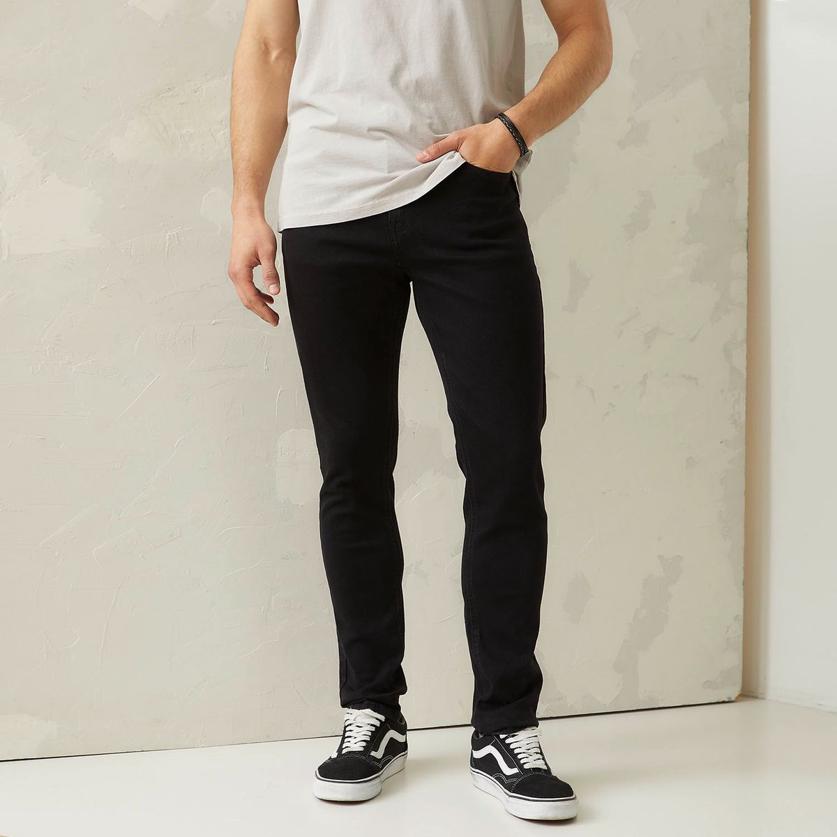 AMERICANINO - Jeans Americanino Super Skinny Algodón Hombre Negro