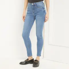 BASEMENT - Jeans Skinny Alto Mujer Algodón