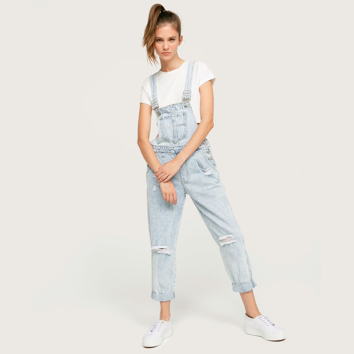 SYBILLA - Jardinera Regular Tiro Alto Mujer