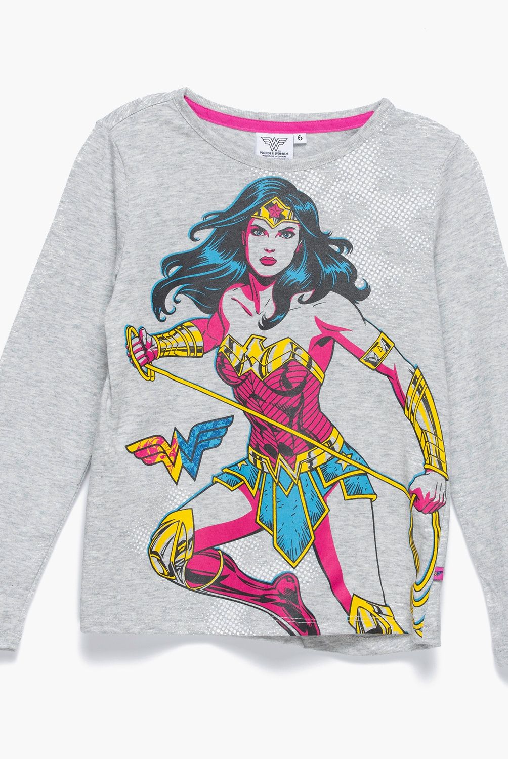 DC SUPER HERO GIRLS - Polera Print Mujer Maravilla Algodón Niña