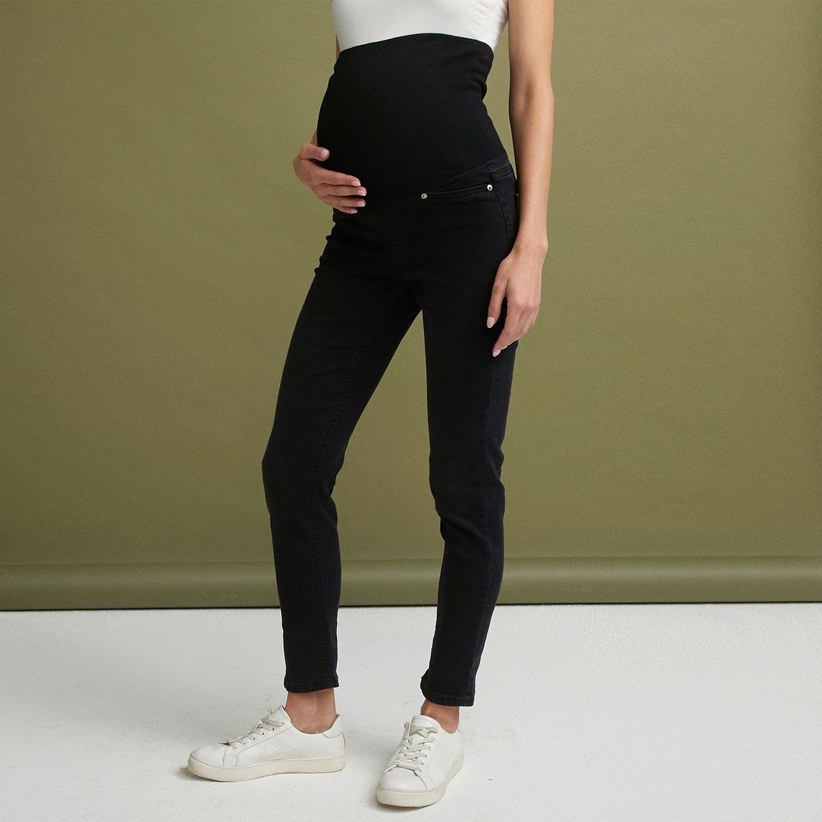 UNIVERSITY CLUB - University Club Jeans Skinny Tiro Medio Maternal Mujer