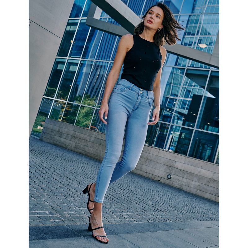 MOSSIMO - Jeans Skinny Push Up Tiro Alto Mujer Mossimo