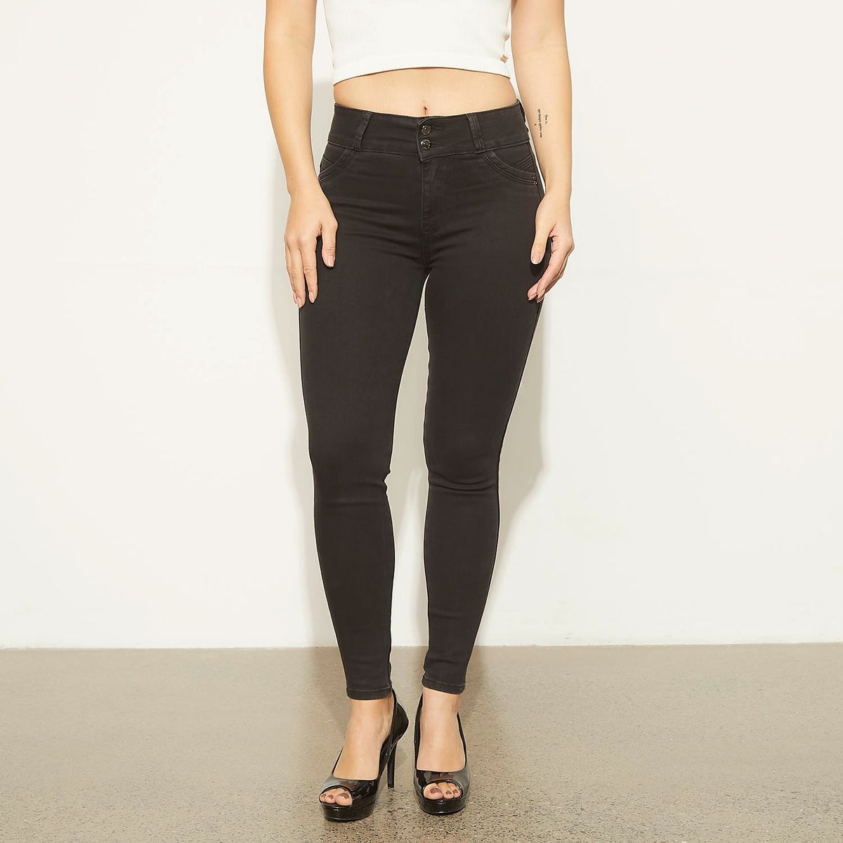 MOSSIMO - Jeans Skinny Push Up Tiro Alto Mujer Mossimo