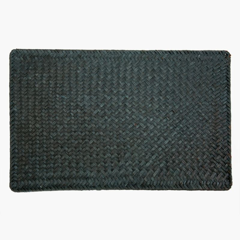 MICA - Individual Mica Palma Rectangular Negro Estilo Natural