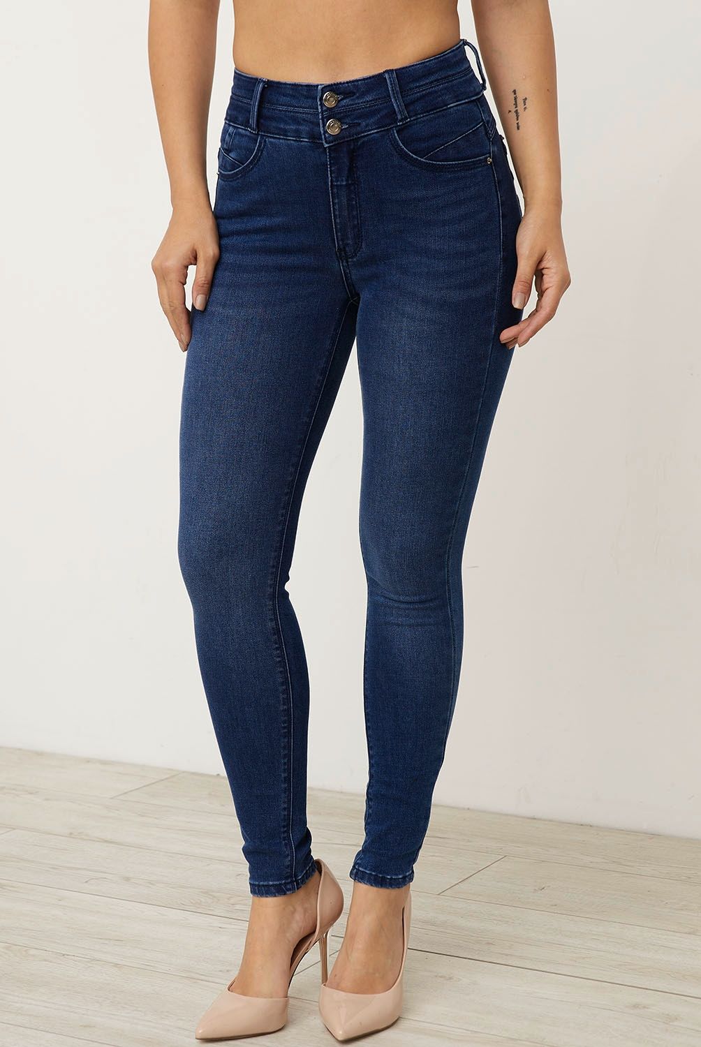 MOSSIMO - Jeans Skinny Push Up Tiro Alto Mujer Mossimo