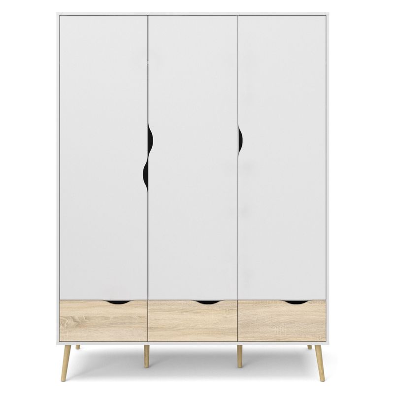 TVILUM - Tvilum Clóset 3 Puertas 3 Cajones Oslo