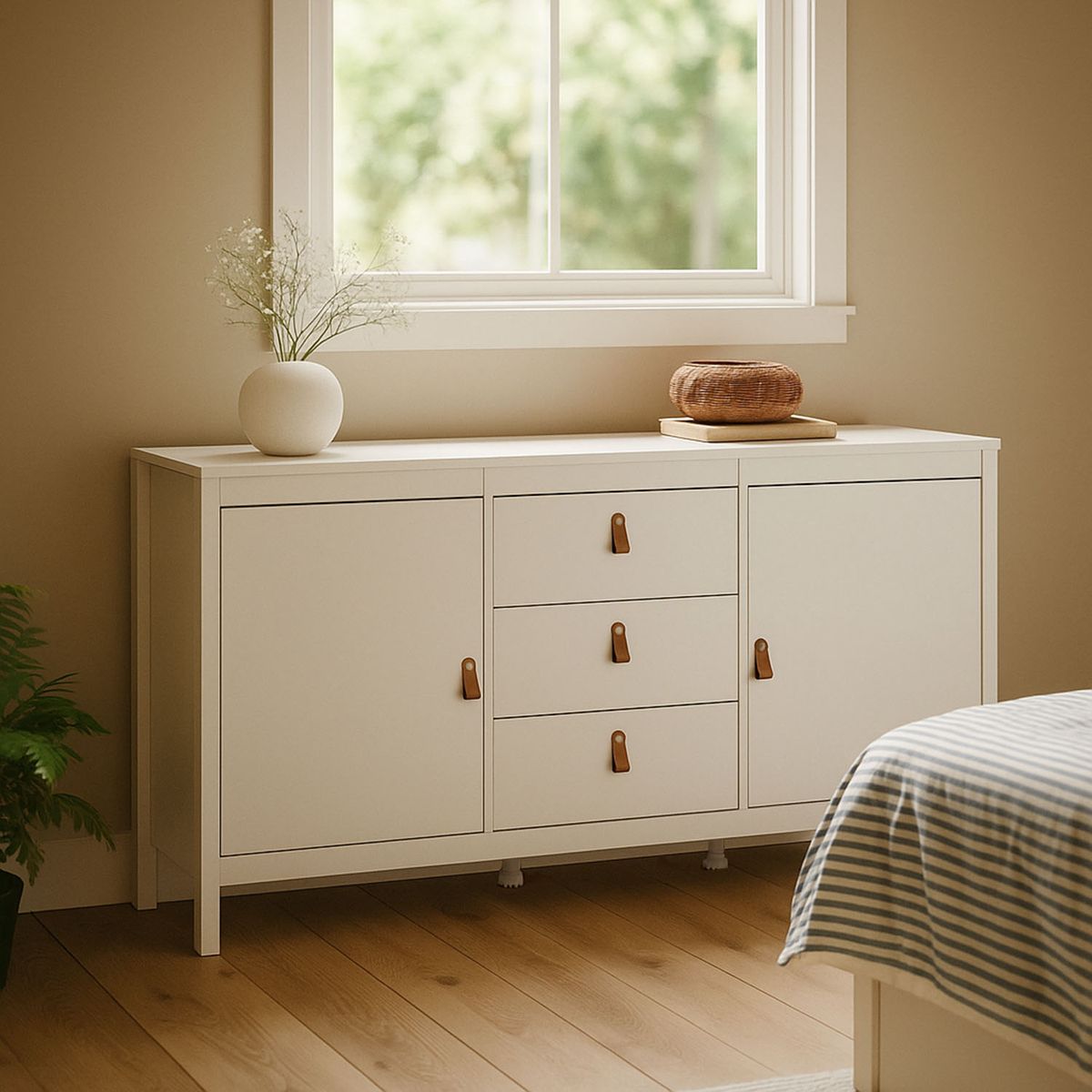 TVILUM - Buffet Madrid 2 Puertas 3 Cajones Tvilum