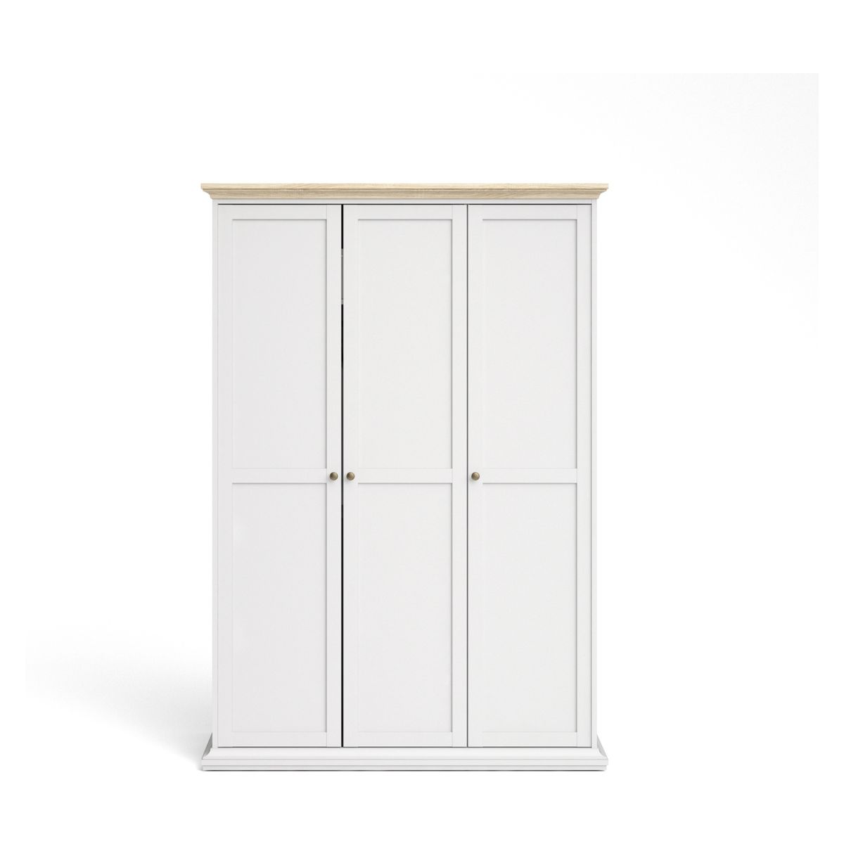 TVILUM - Clóset Paris 3 Puertas Blanco/Roble Tvilum