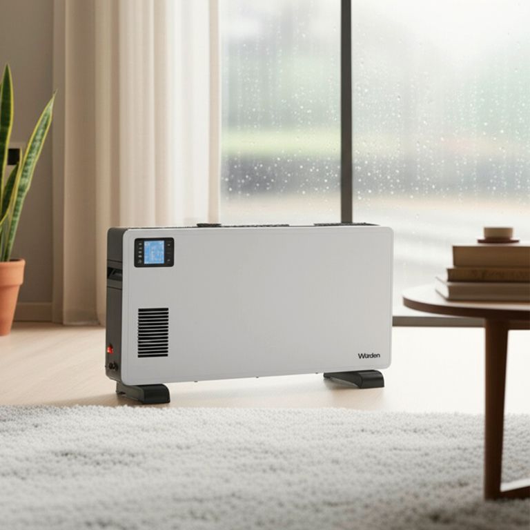 Estufa Convector Eléctrica 2200W con Termostato y Control Remoto