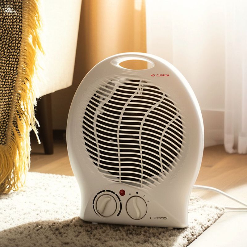 RECCO - Estufa Eléctrica Recco FH04-W 900W 2 Niveles de Potencia Blanca