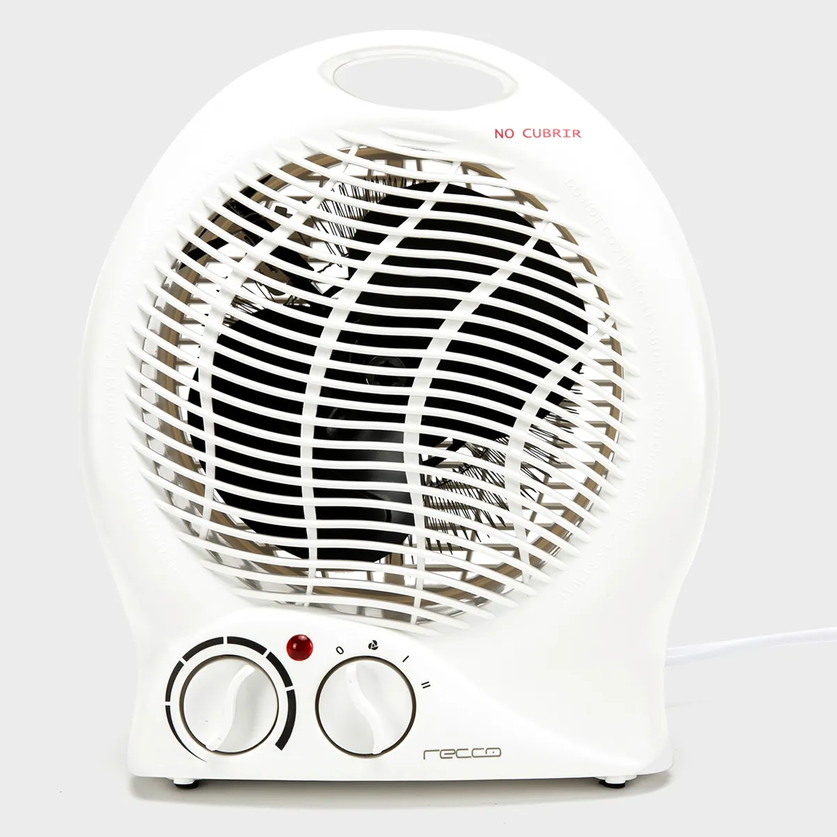 RECCO - Estufa Eléctrica Recco FH04-W 900W 2 Niveles de Potencia Blanca