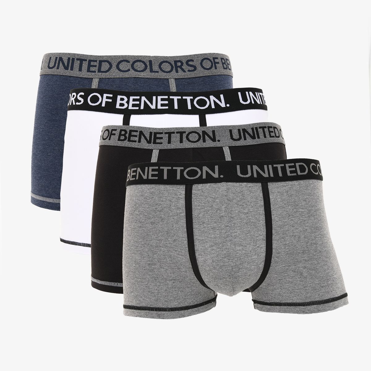 BENETTON - Pack de 4 Boxer de Algodón Hombre