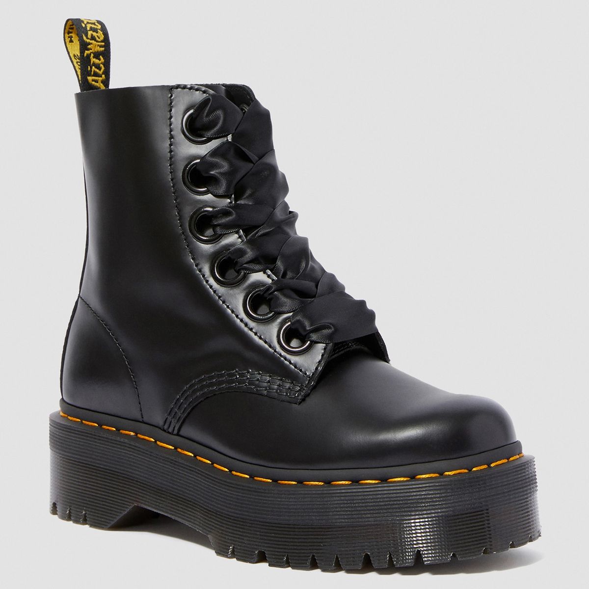 DR MARTENS - Dr Martens Molly Botín Mujer Cuero Negro