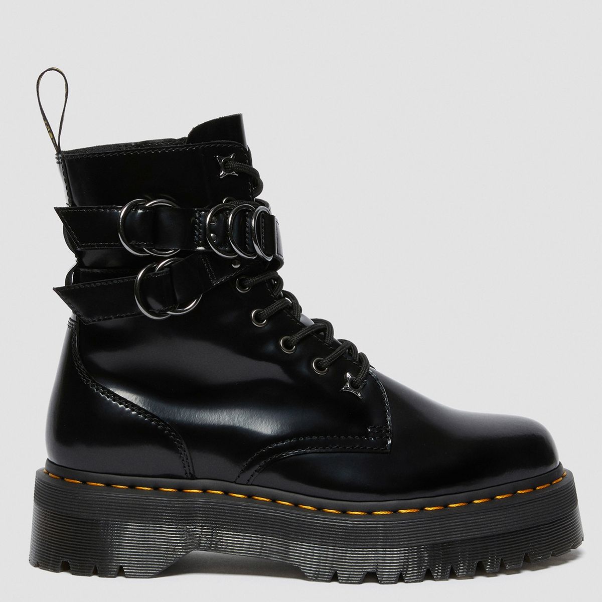 DR MARTENS - Dr Martens Jadon Hardware Botín Mujer Cuero Negro