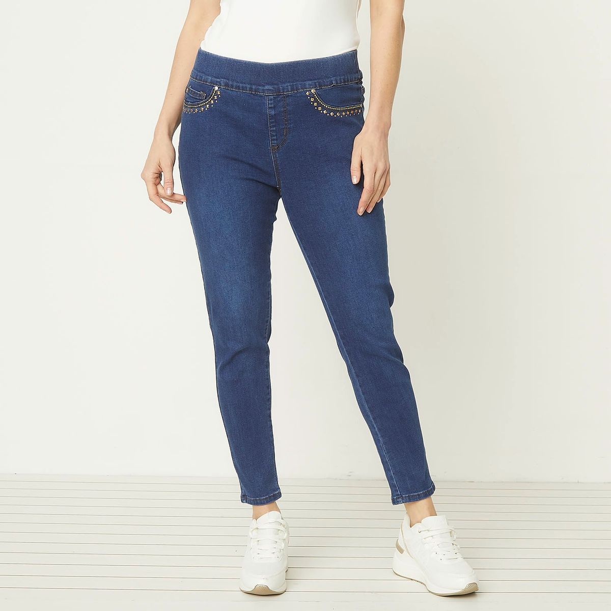 S COCCI - Jeans Skinny Tiro Alto S.cocci Mujer Algodón Stretch