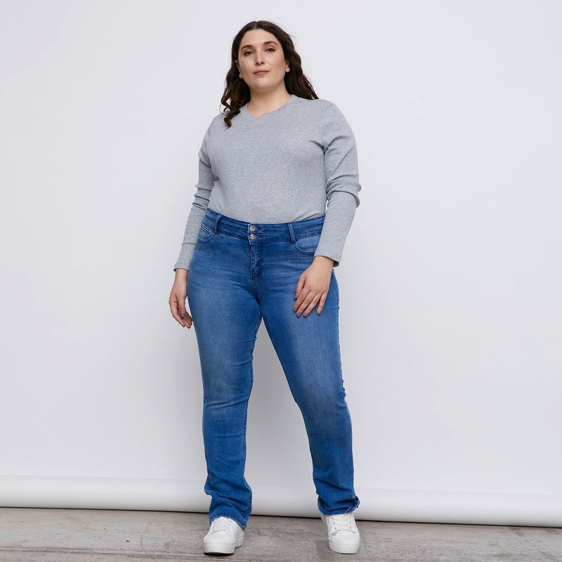 S COCCI - Jeans Recto Tiro Alto Mujer S Cocci