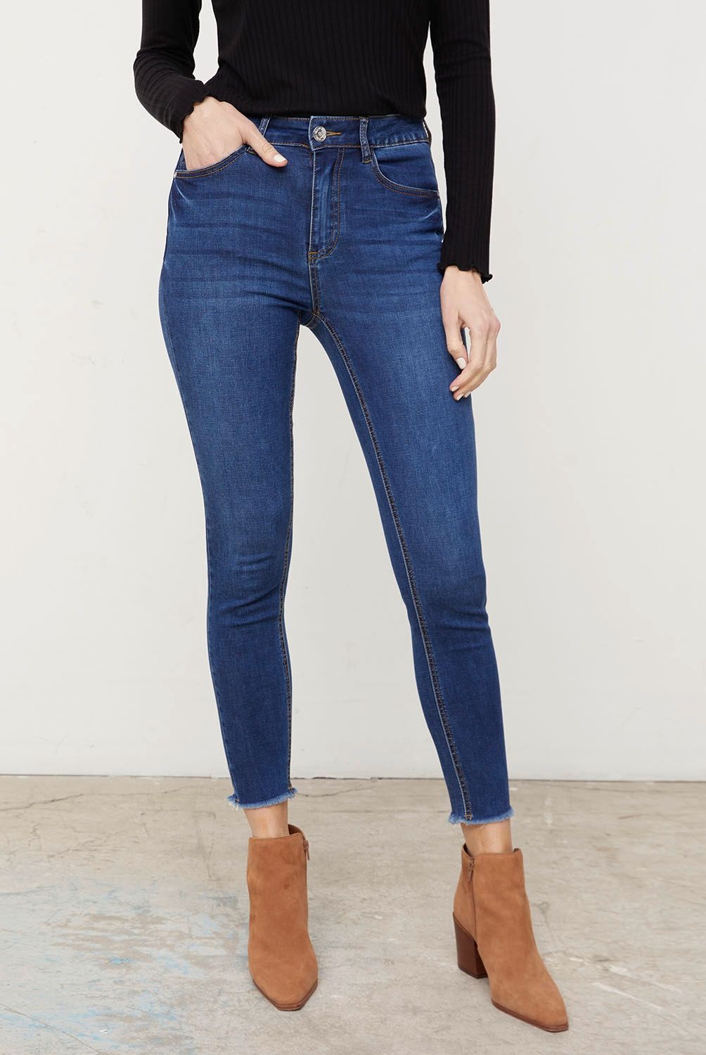 APOLOGY - Jeans Skinny Tiro Alto Mujer Cecilia Bolocco Para Apology