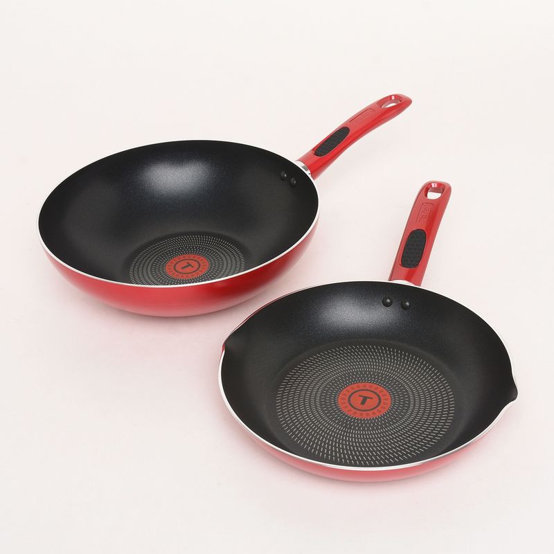 TEFAL - Sartén 24cm + Wok 28cm Biogel Tefal
