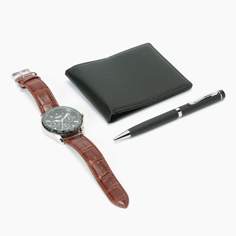 MOSSIMO Mossimo Set Reloj Análogo Hombre Billetera Lápiz
