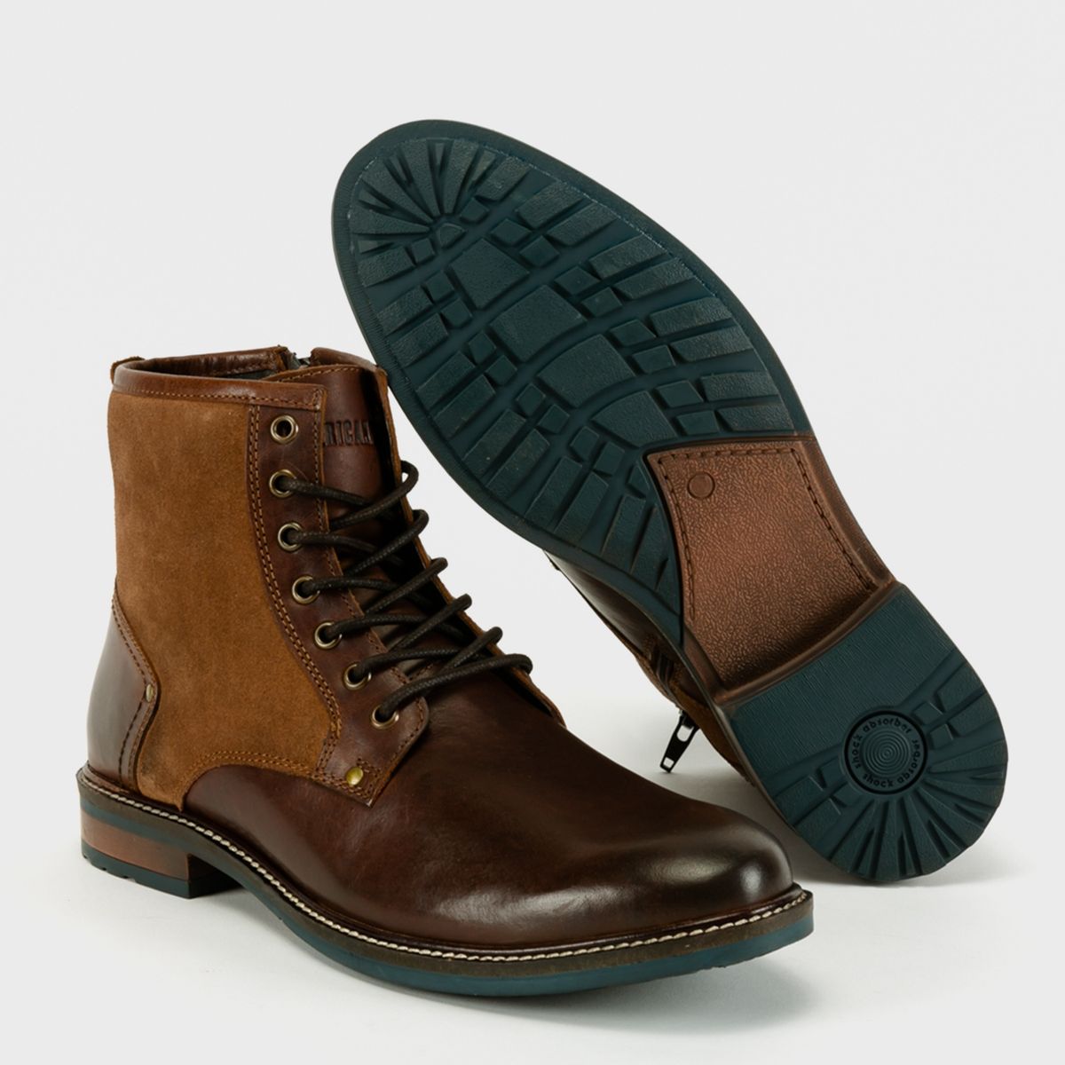 AMERICANINO - Botín Hombre Cuero Café Americanino