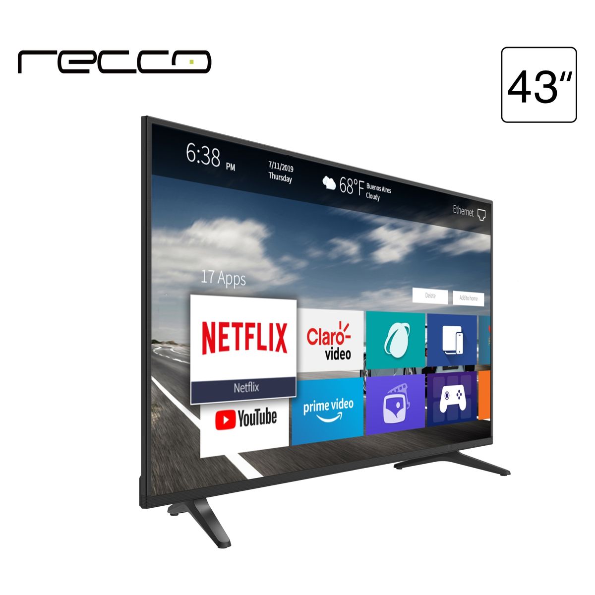 RECCO - LED  43" RLED-43N1800FHD Full HD Smart TV