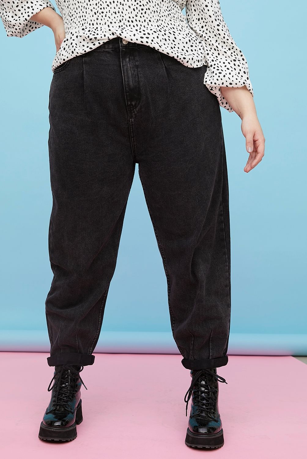SYBILLA - Jeans Slouchy Tiro Alto Mujer Sybilla