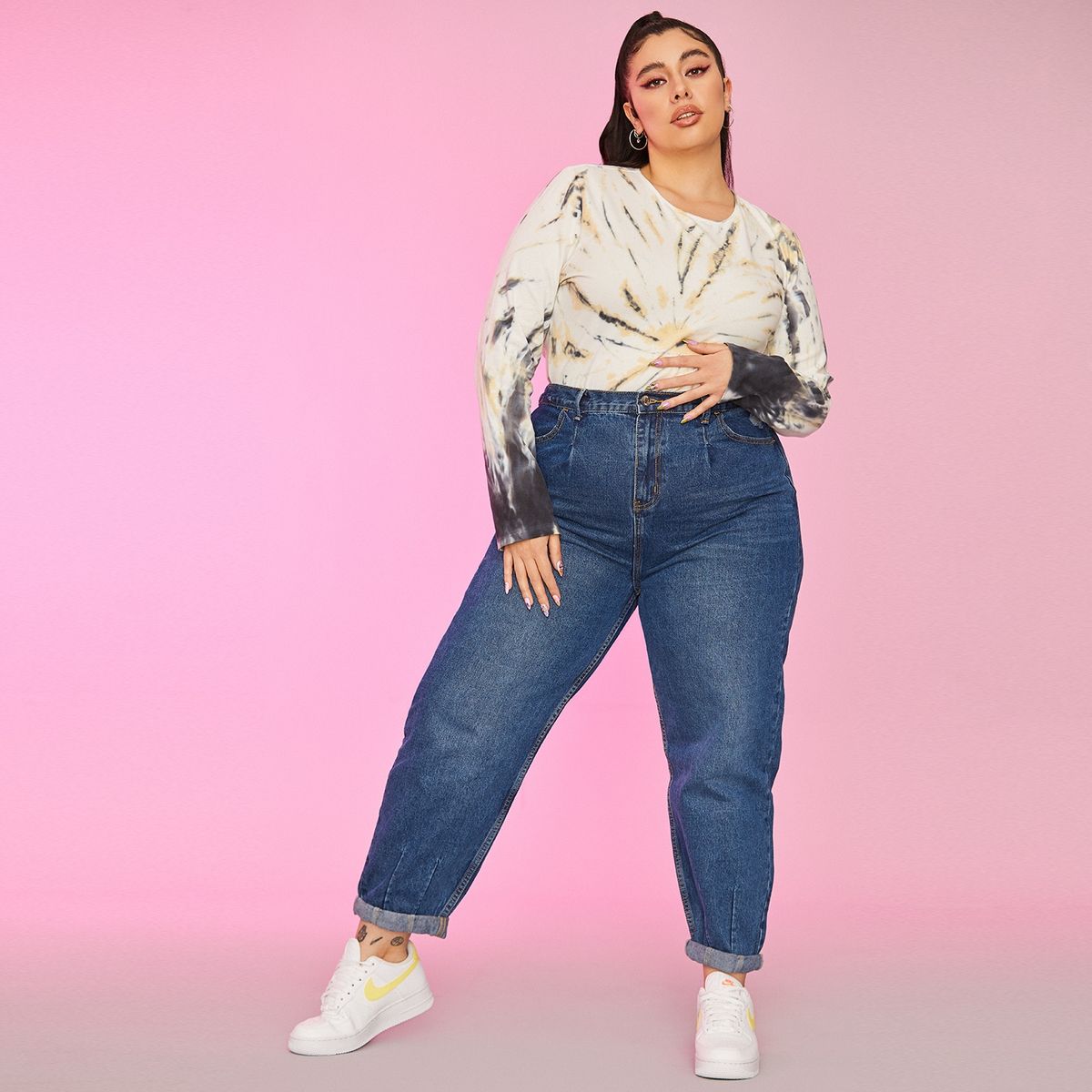 SYBILLA - Jeans Slouchy Tiro Alto Mujer Sybilla