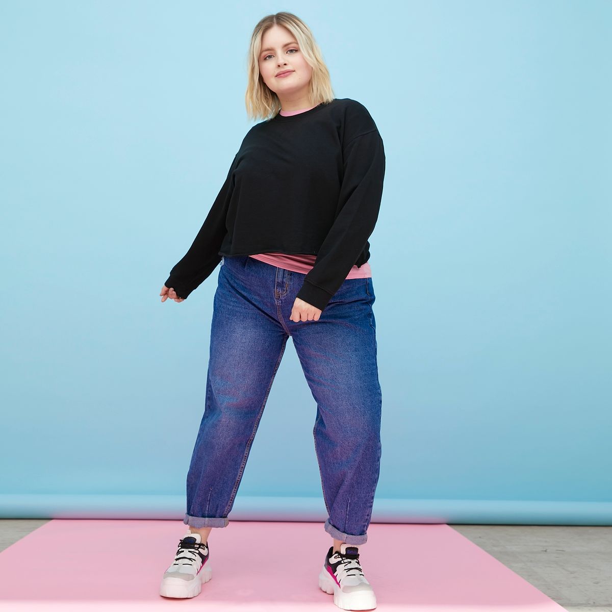 SYBILLA - Jeans Slouchy Tiro Alto Mujer Sybilla