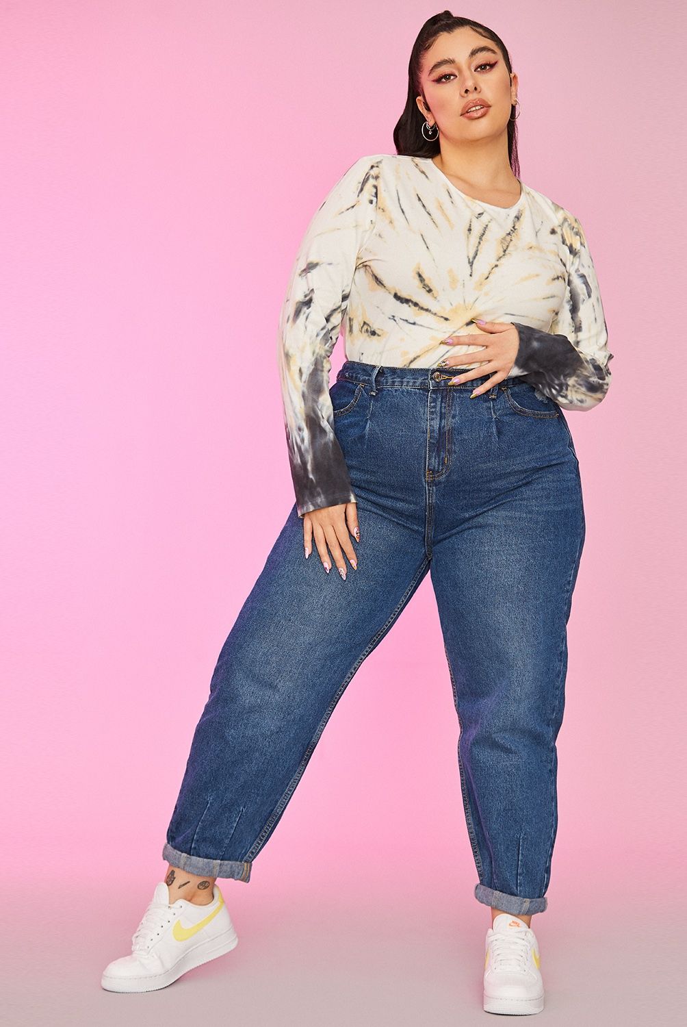 SYBILLA - Jeans Slouchy Tiro Alto Mujer Sybilla