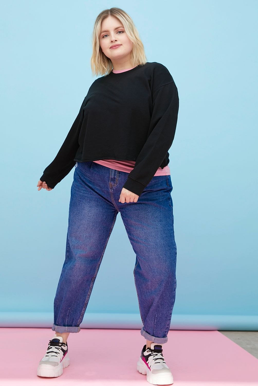 SYBILLA - Jeans Slouchy Tiro Alto Mujer Sybilla