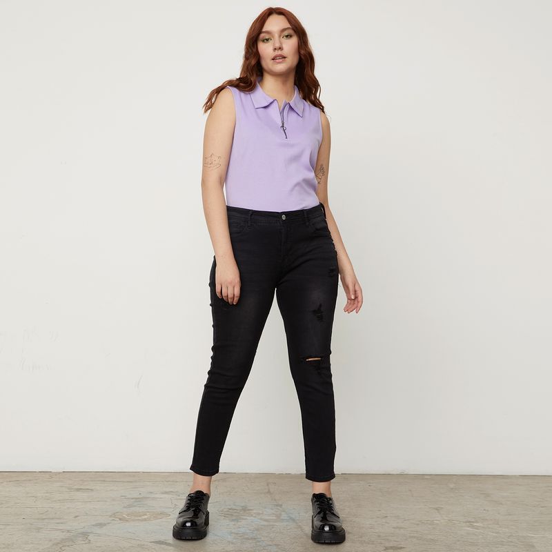 SYBILLA - Jeans Skinny Sophie Plus Tiro Medio Mujer Sybilla