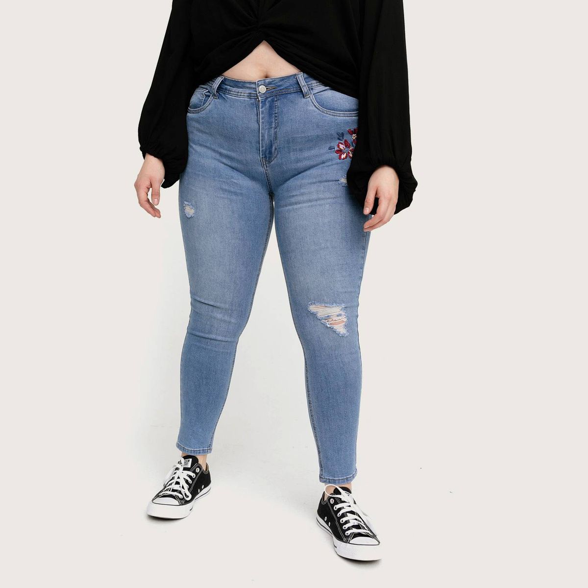 SYBILLA - Jeans Skinny Sophie Plus Tiro Medio Mujer Sybilla