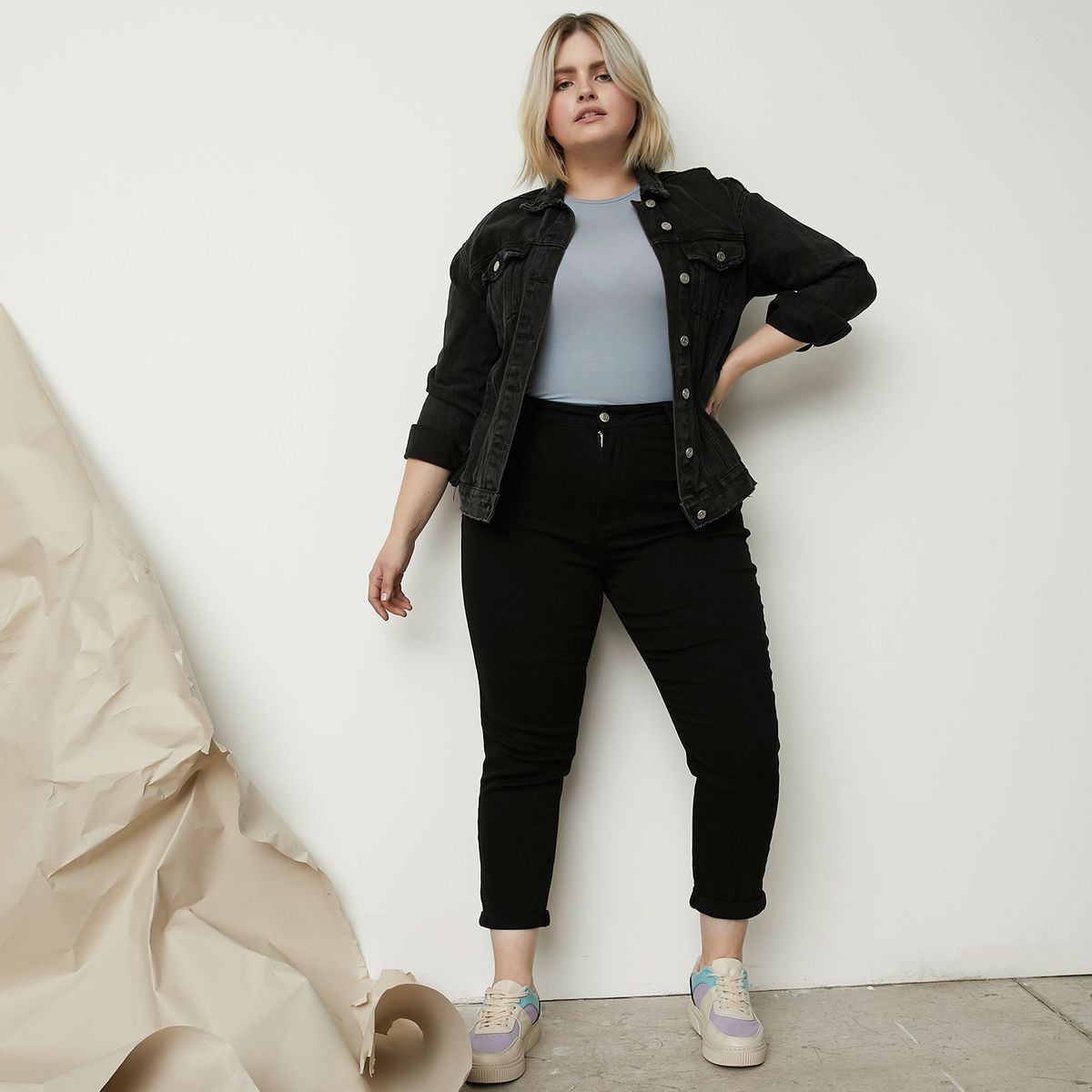 SYBILLA - Jeans Mom Megan Plus Tiro Medio Mujer Sybilla